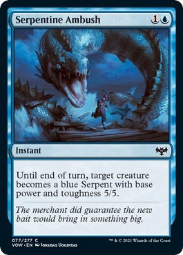 Serpentine Ambush VOW #77 (Near Mint Common) Magic: The Gathering: Innistrad: Crimson Vow