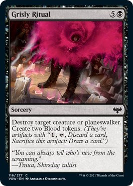 Grisly Ritual VOW #116 (Near Mint Common) Magic: The Gathering: Innistrad: Crimson Vow