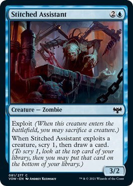 Stitched Assistant VOW #81 (Near Mint Common) Magic: The Gathering: Innistrad: Crimson Vow