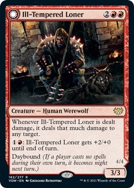 Ill Tempered Loner VOW #162 (Near Mint Rare) Magic: The Gathering: Innistrad: Crimson Vow