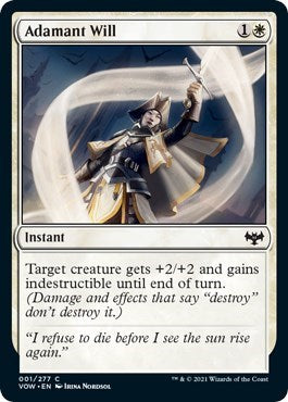 Adamant Will VOW #1 (Near Mint Common) Magic: The Gathering: Innistrad: Crimson Vow