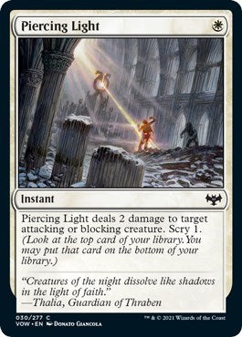 Piercing Light VOW #30 (Near Mint Common) Magic: The Gathering: Innistrad: Crimson Vow