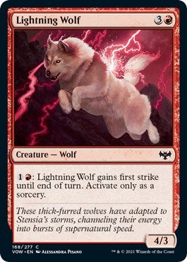 Lightning Wolf VOW #168 (Near Mint Common) Magic: The Gathering: Innistrad: Crimson Vow