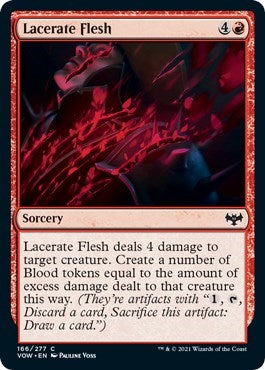 Lacerate Flesh VOW #166 (Near Mint Common) Magic: The Gathering: Innistrad: Crimson Vow