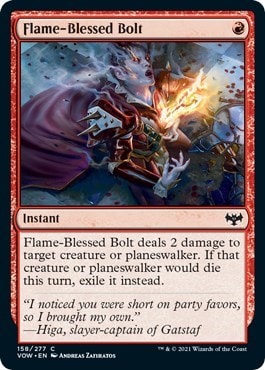 Flame Blessed Bolt VOW #158 (Near Mint Common) Magic: The Gathering: Innistrad: Crimson Vow