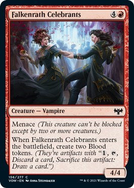 Falkenrath Celebrants VOW #156 (Near Mint Common) Magic: The Gathering: Innistrad: Crimson Vow