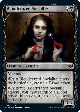 Bloodcrazed Socialite Showcase VOW #288 (Near Mint Common) Magic: The Gathering: Innistrad: Crimson Vow