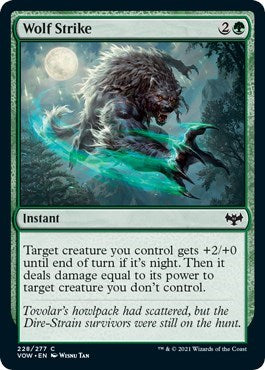 Wolf Strike VOW #228 (Near Mint Common) Magic: The Gathering: Innistrad: Crimson Vow