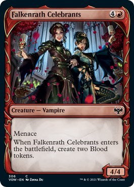Falkenrath Celebrants Showcase VOW #306 (Near Mint Common) Magic: The Gathering: Innistrad: Crimson Vow