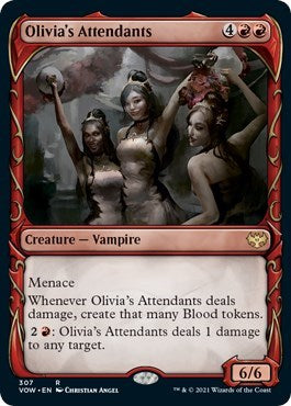 Olivias Attendants Showcase VOW #307 (Near Mint Rare) Magic: The Gathering: Innistrad: Crimson Vow