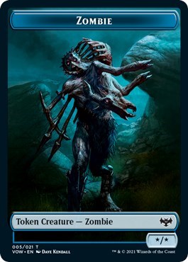 Zombie Token 005 VOW #5 (Near Mint T) Magic: The Gathering: Innistrad: Crimson Vow
