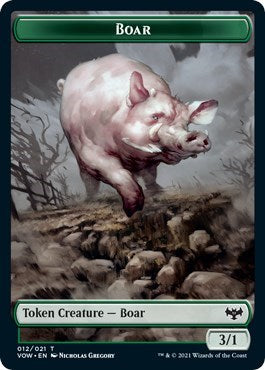Boar Token VOW #12 (Near Mint T) Magic: The Gathering: Innistrad: Crimson Vow