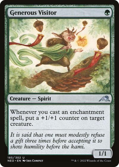 Generous Visitor Kamigawa: Neon Dynasty NEO #185 (Uncommon) Magic: The Gathering: