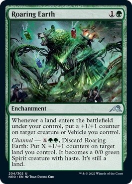 Roaring Earth NEO #204 (Near Mint Uncommon) Magic: The Gathering: Kamigawa: Neon Dynasty
