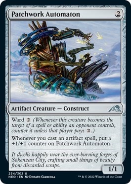 Patchwork Automaton NEO #254 (Near Mint Uncommon) Magic: The Gathering: Kamigawa: Neon Dynasty