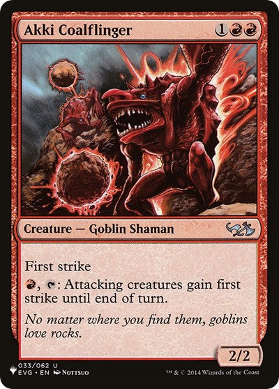 Akki Coalflinger LIST #033/062 (Near Mint Uncommon) Magic: The Gathering: The List Reprints