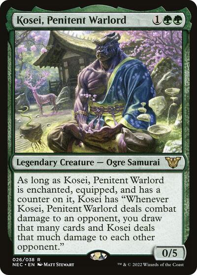 Kosei Penitent Warlord NEC #26 (Near Mint Rare) Magic: The Gathering: Commander: Kamigawa: Neon Dynasty