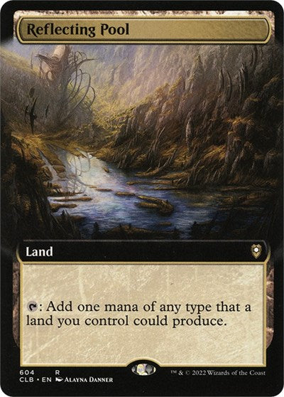 Reflecting Pool Extended Art Foil CLB #604 (Near Mint Rare) Magic: The Gathering: Commander Legends: Battle for Baldur's Gate