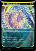 Freed from the Real (Neon Yellow) Foil SLD #425 (Damaged Rare) Magic: The Gathering: Secret Lair Drop Series