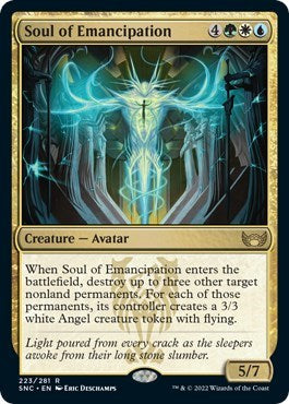 Soul of Emancipation SNC #223 (Near Mint Rare) Magic: The Gathering: Streets of New Capenna