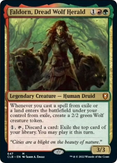 Faldorn Dread Wolf Herald Foil CLB #647 (Near Mint Mythic Rare) Magic: The Gathering: Commander Legends: Battle for Baldur's Gate