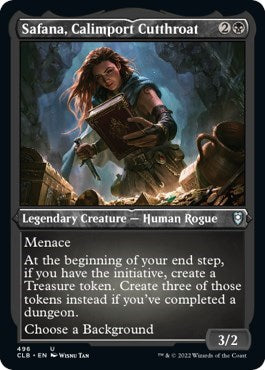 Safana Calimport Cutthroat Foil Etched Foil CLB #496 (Near Mint Uncommon) Magic: The Gathering: Commander Legends: Battle for Baldur's Gate