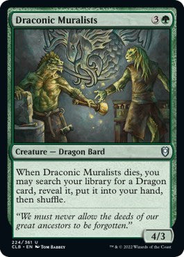 Draconic Muralists CLB #224 (Near Mint Uncommon) Magic: The Gathering: Commander Legends: Battle for Baldur's Gate