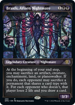 Braids Arisen Nightmare Showcase Foil DMU #288 (Lightly Played Rare) Magic: The Gathering: Dominaria United