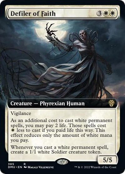 Defiler of Faith Extended Art Foil DMU #385 (Near Mint Rare) Magic: The Gathering: Dominaria United