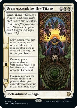 Urza Assembles the Titans Foil DMU #37 (Near Mint Rare) Magic: The Gathering: Dominaria United