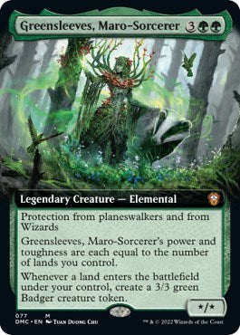 Greensleeves Maro Sorcerer Extended Art Foil DMC #77 (Lightly Played Mythic Rare) Magic: The Gathering: Commander: Dominaria United
