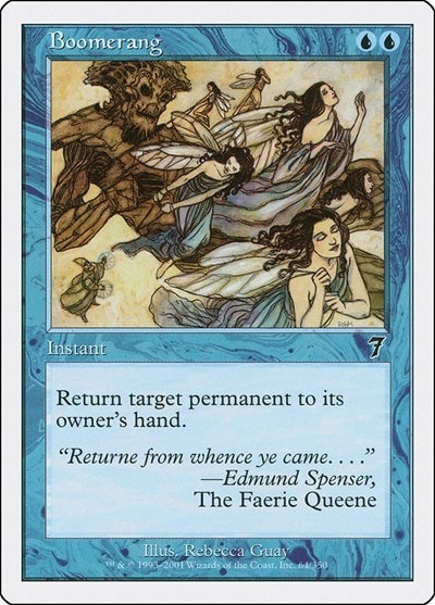 Boomerang 7ED #64 (Moderately Played Common) Magic: The Gathering: 7th Edition