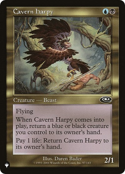Cavern Harpy LIST #97/143 (Near Mint Common) Magic: The Gathering: The List Reprints