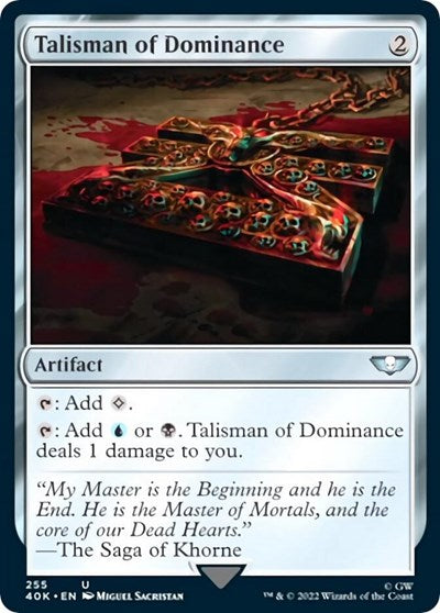 Talisman of Dominance 255 40K #255 (Near Mint Uncommon) Magic: The Gathering: Universes Beyond: Warhammer 40,000