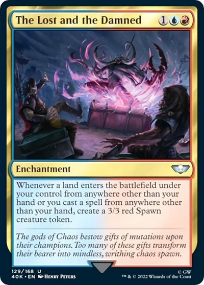 The Lost and the Damned (Surge Foil) Foil 40K #129 (Near Mint Uncommon) Magic: The Gathering: Universes Beyond: Warhammer 40,000