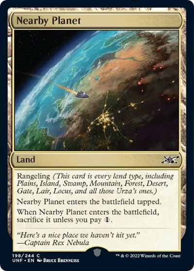 Nearby Planet Foil UNF #198 (Near Mint Common) Magic: The Gathering: Unfinity