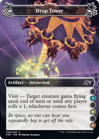 Drop Tower 2 4 6 Foil UNF #209b (Near Mint Common) Magic: The Gathering: Unfinity