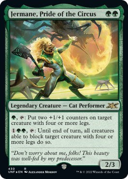 Jermane Pride of the Circus Galaxy Foil Foil UNF #430 (Near Mint Rare) Magic: The Gathering: Unfinity