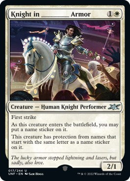 Knight in _______ Armor Foil UNF #17 (Near Mint Uncommon) Magic: The Gathering: Unfinity
