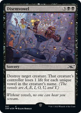 Disemvowel Galaxy Foil Foil UNF #357 (Lightly Played Common) Magic: The Gathering: Unfinity