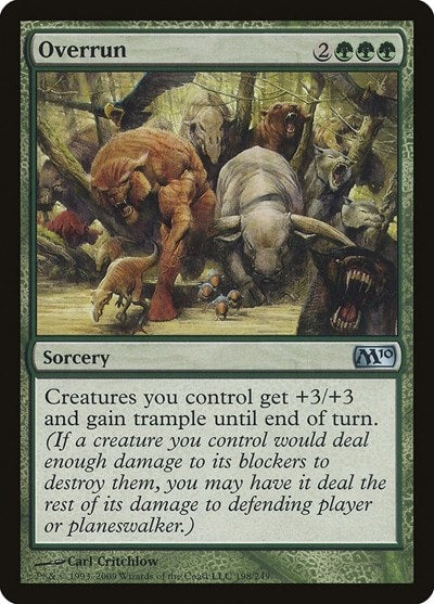 Overrun M10 #198 (Lightly Played Uncommon) Magic: The Gathering: Magic 2010 (M10)