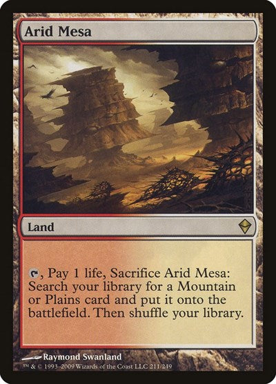 Arid Mesa Zendikar ZEN #211 (Rare) Magic: The Gathering: