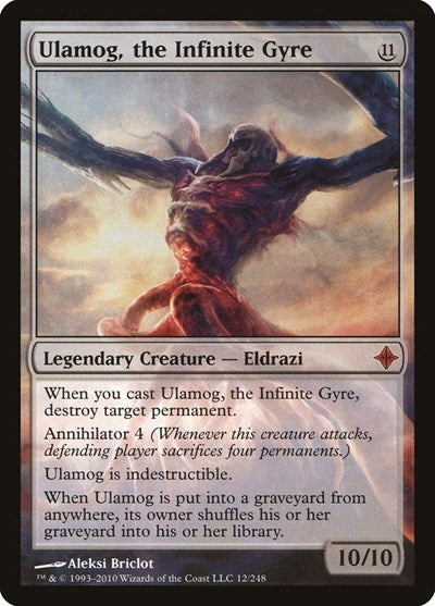 Ulamog the Infinite Gyre Foil ROE #12 (Moderately Played Mythic Rare) Magic: The Gathering: Rise of the Eldrazi
