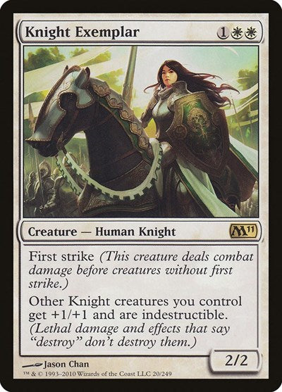 Knight Exemplar M11 #20 (Lightly Played Rare) Magic: The Gathering: Magic 2011 (M11)