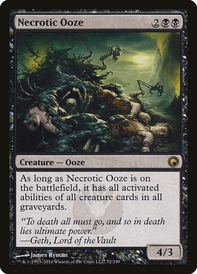 Necrotic Ooze SOM #72 (Heavily Played Rare) Magic: The Gathering: Scars of Mirrodin