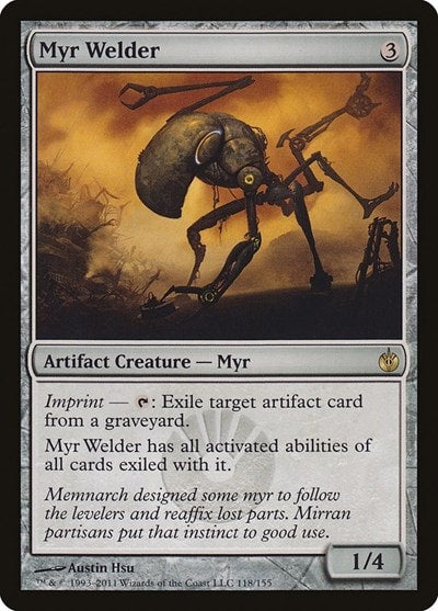 Myr Welder Foil MBS #118 (Lightly Played Rare) Magic: The Gathering: Mirrodin Besieged