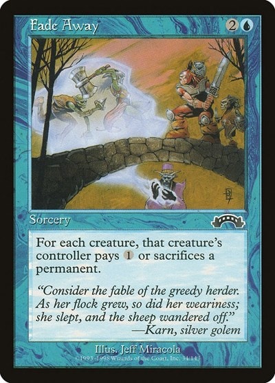 Fade Away EXO #34 (Heavily Played Common) Magic: The Gathering: Exodus