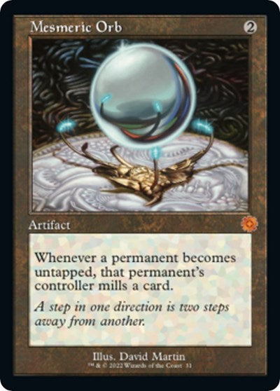 Mesmeric Orb BRR #31 (Near Mint Mythic Rare) Magic: The Gathering: The Brothers' War: Retro Frame Artifacts