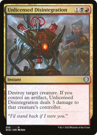 Unlicensed Disintegration SCD #255 (Near Mint Uncommon) Magic: The Gathering: Starter Commander Decks