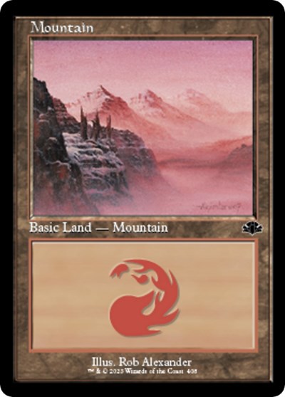 Mountain 408 Retro Frame Foil DMR #408 (Near Mint Land) Magic: The Gathering: Dominaria Remastered